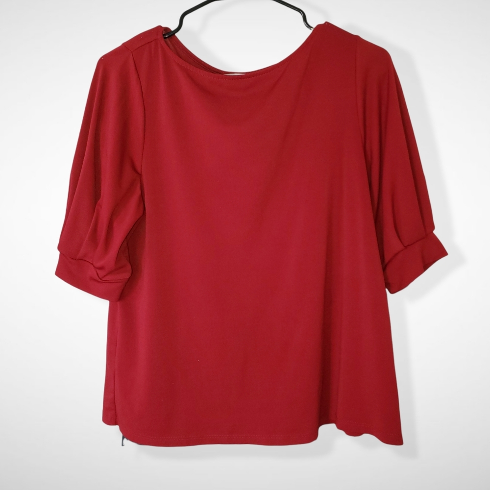 *M* Maroon Short Sleeve Blouse from H&M